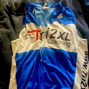 One piece triathlon kit, men’s extra large.  Champ-sys.com